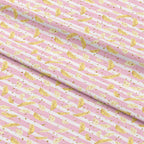 Glitter Stripped Feathers Fabric