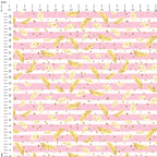 Glitter Stripped Feathers Fabric