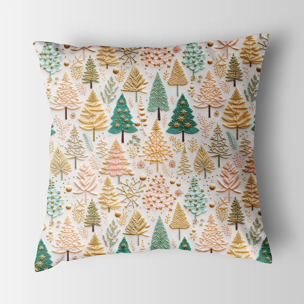 Glitter Trees Embroidery Fabric