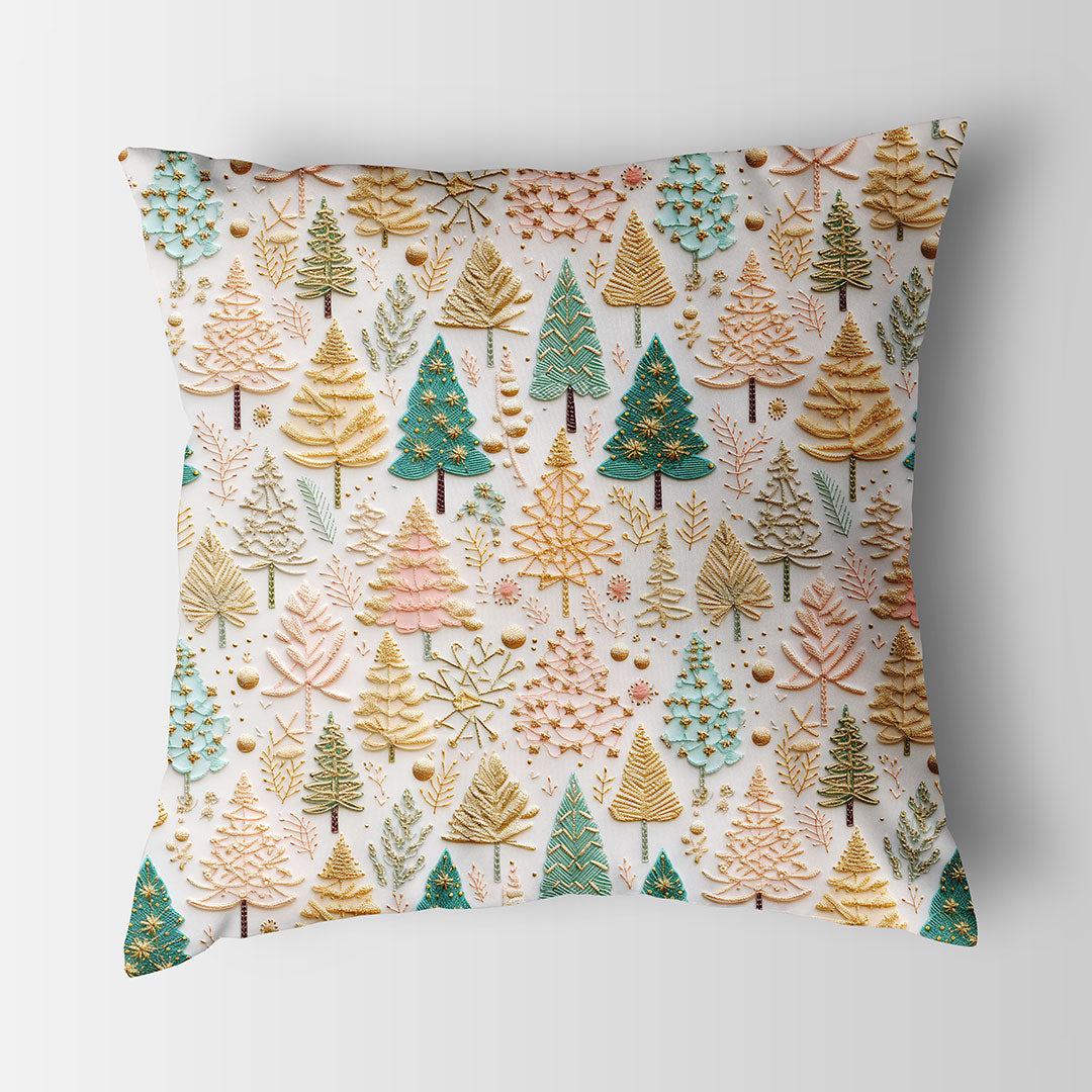 Glitter Trees Embroidery Fabric