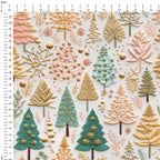 Glitter Trees Embroidery Fabric