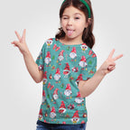 Gnomes Teal Fabric