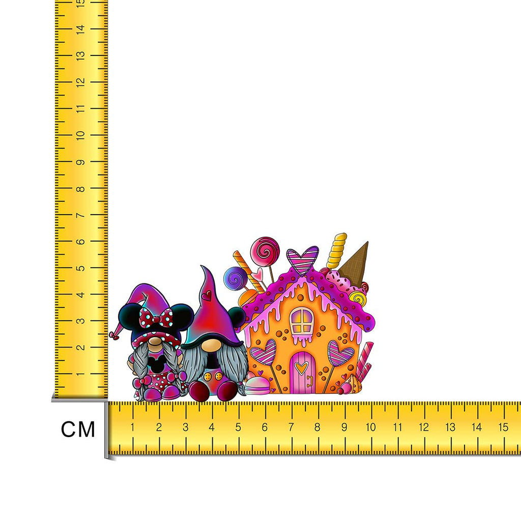 Gnomies Gingerbread House Iron on Fabric Heat Transfer DTF-209