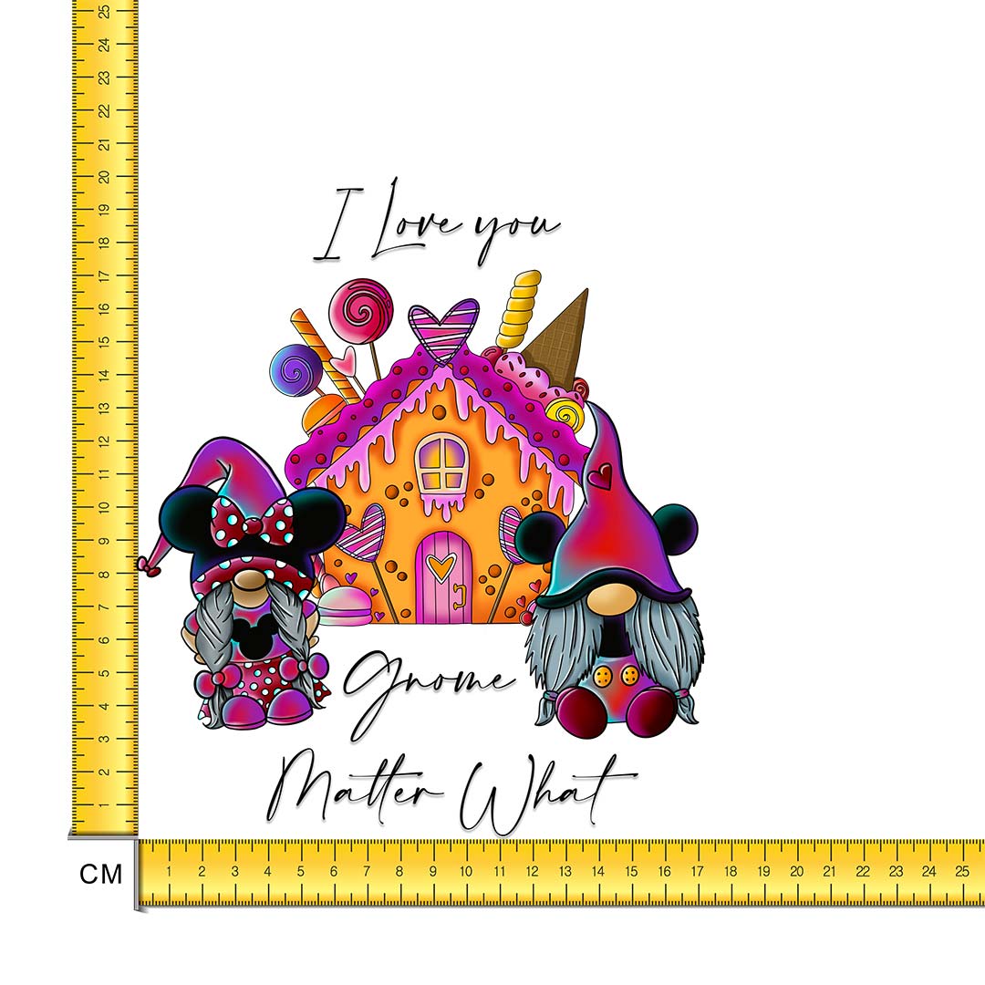 Gnomies Love Iron on Fabric Heat Transfer DTF-210