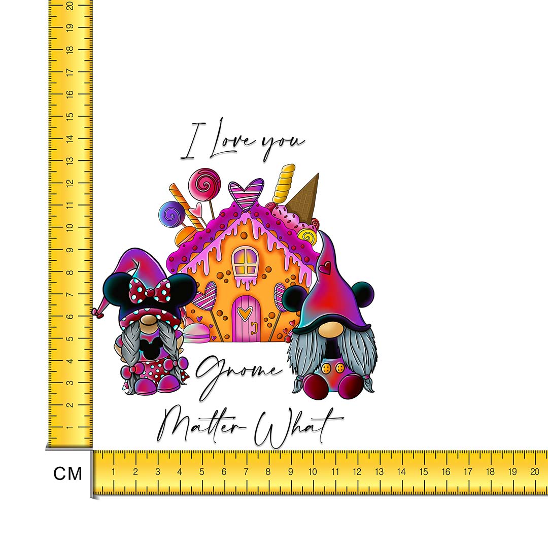 Gnomies Love Iron on Fabric Heat Transfer DTF-210