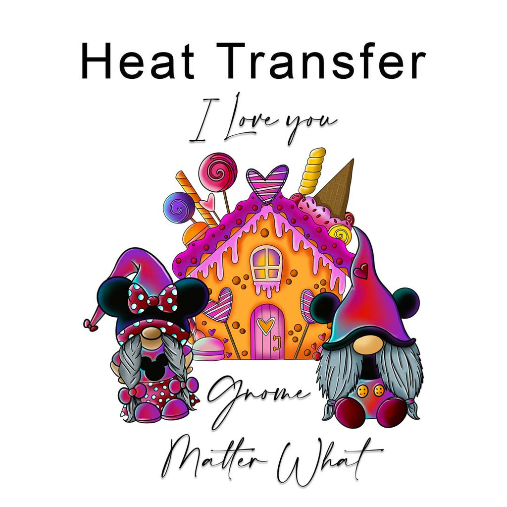 Gnomies Love Iron on Fabric Heat Transfer DTF-210
