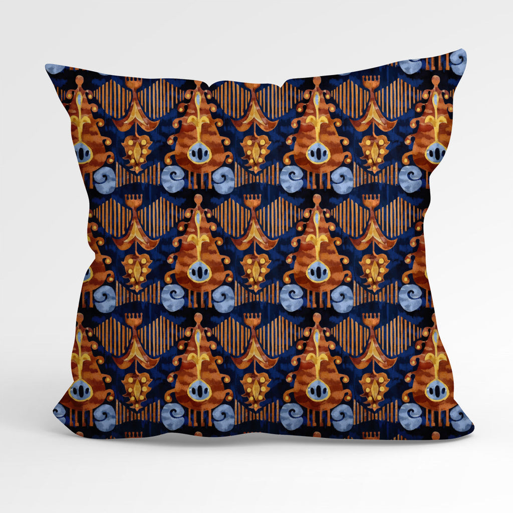 Gold Garden Ikat Fabric