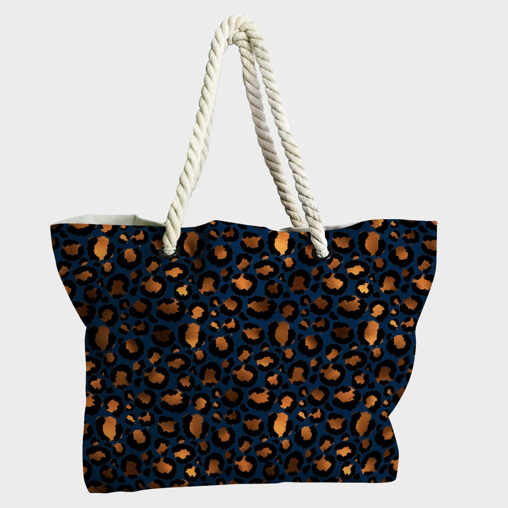 Leopard Navy Fabric