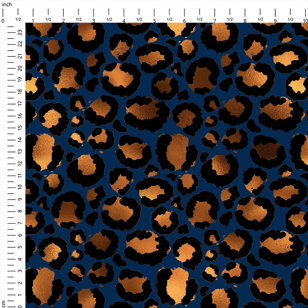 Leopard Navy Fabric
