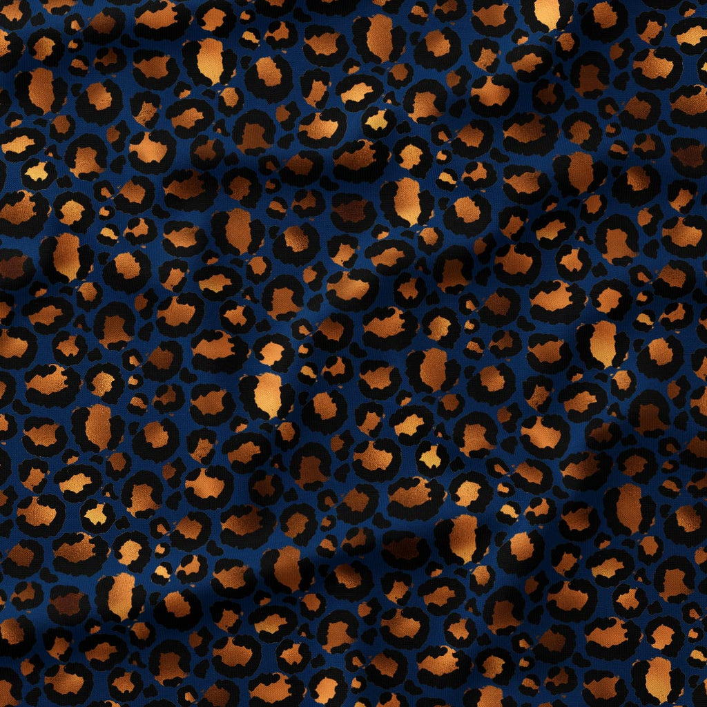 Leopard Navy Fabric