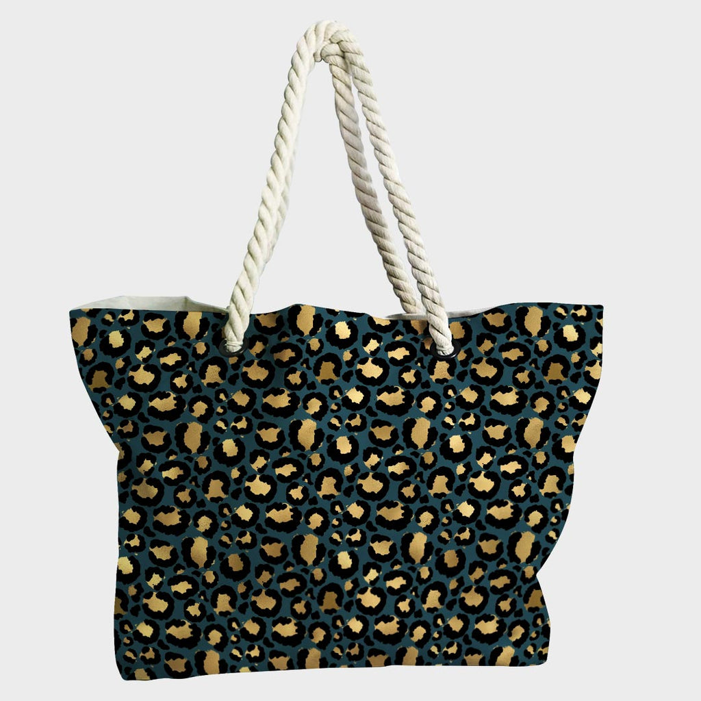 Leopard Teal Fabric