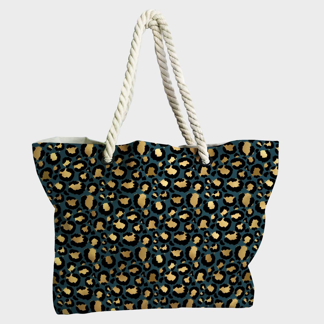 Leopard Teal Fabric