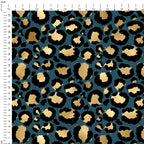 Leopard Teal Fabric