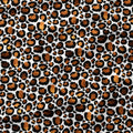 Golden Leopard White Fabric