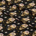 Golden Skulls Fabric