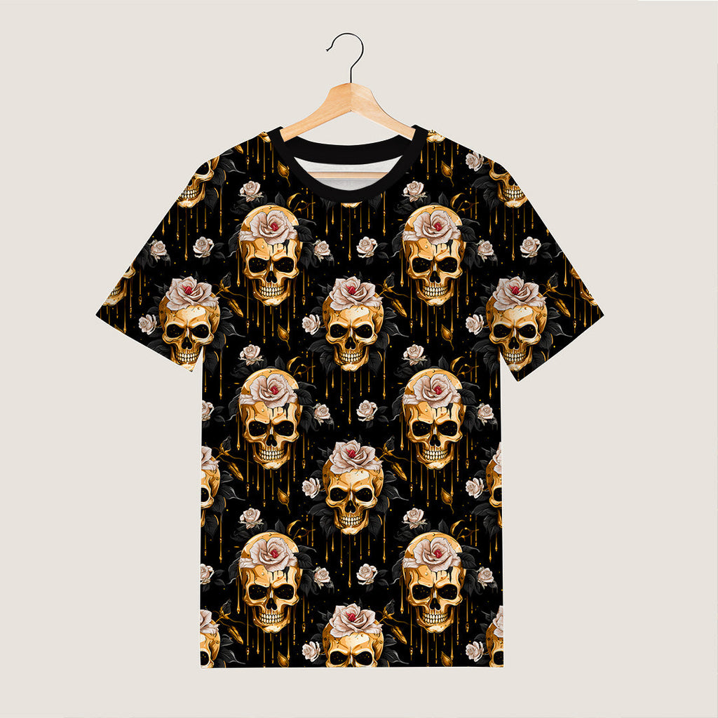 Golden Skulls Fabric
