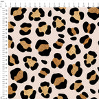 Gold and Nude Leopard Fabric
