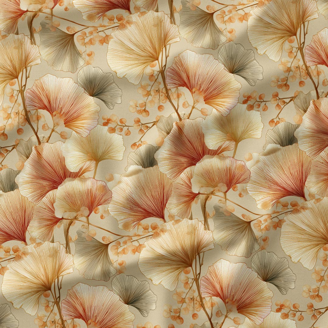 Golden Ginkgo Fabric