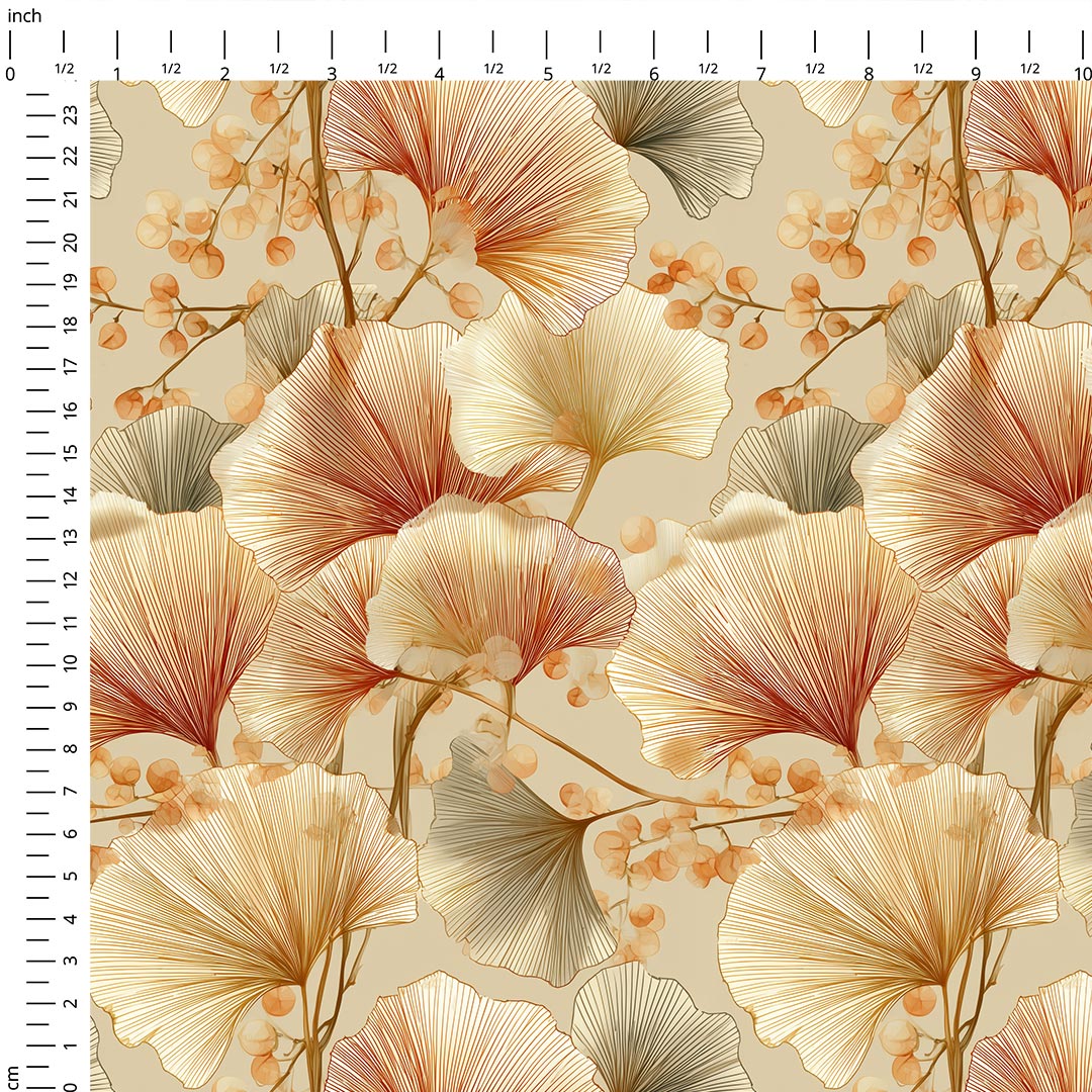 Golden Ginkgo Fabric