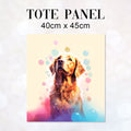 TOTE Golden Retriver Bubbles Dog Fabric Bag Panel TP-133