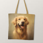 TOTE Golden Retriever Dog Fabric Bag Panel