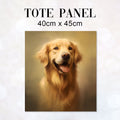 TOTE Golden Retriever Dog Fabric Bag Panel