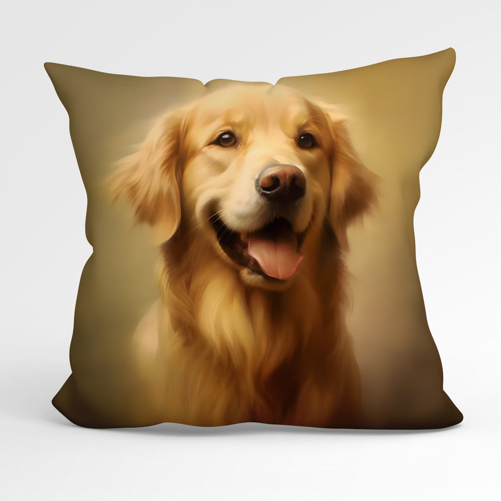 CUSHION Fabric Panel Golden Retriever Dog