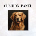CUSHION Fabric Panel Golden Retriever Dark