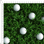 Golf Balls on Grass Fabric