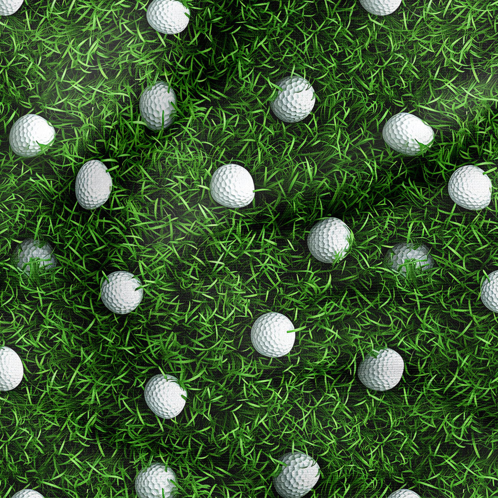 Golf Balls on Grass Fabric