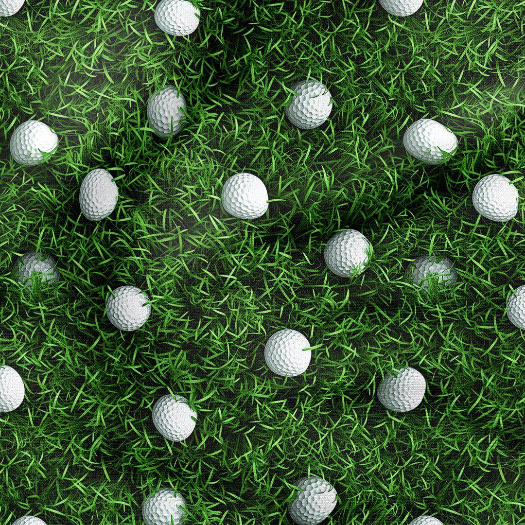 Golf Balls on Grass Fabric