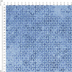 Greek Meander Blue Fabric