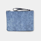 Greek Meander Blue Fabric