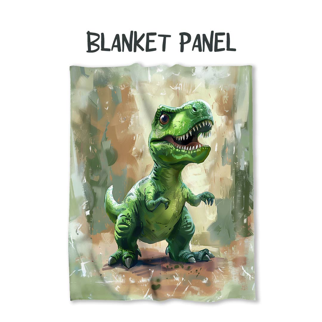 Green T-Rex Fabric Blanket Panel BP-42