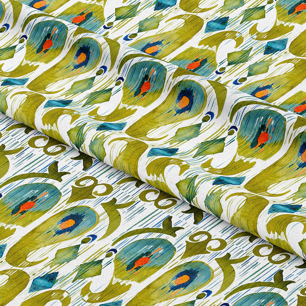 Green Ikat Fabric