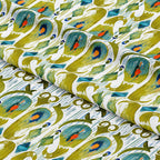 Green Ikat Fabric