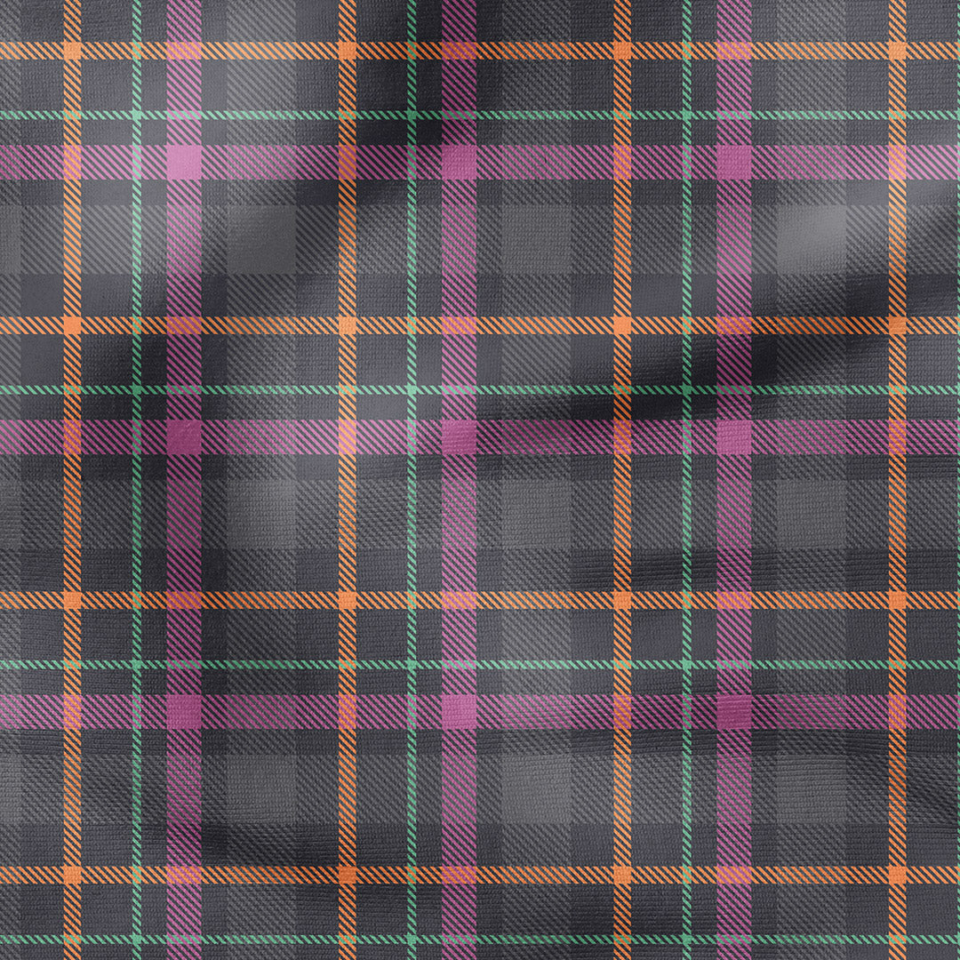 Grey and Heather Plaid Fabric 1198