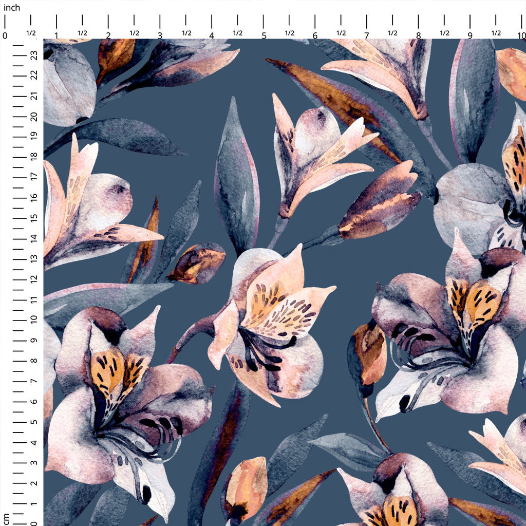 Grey Lily Fabric