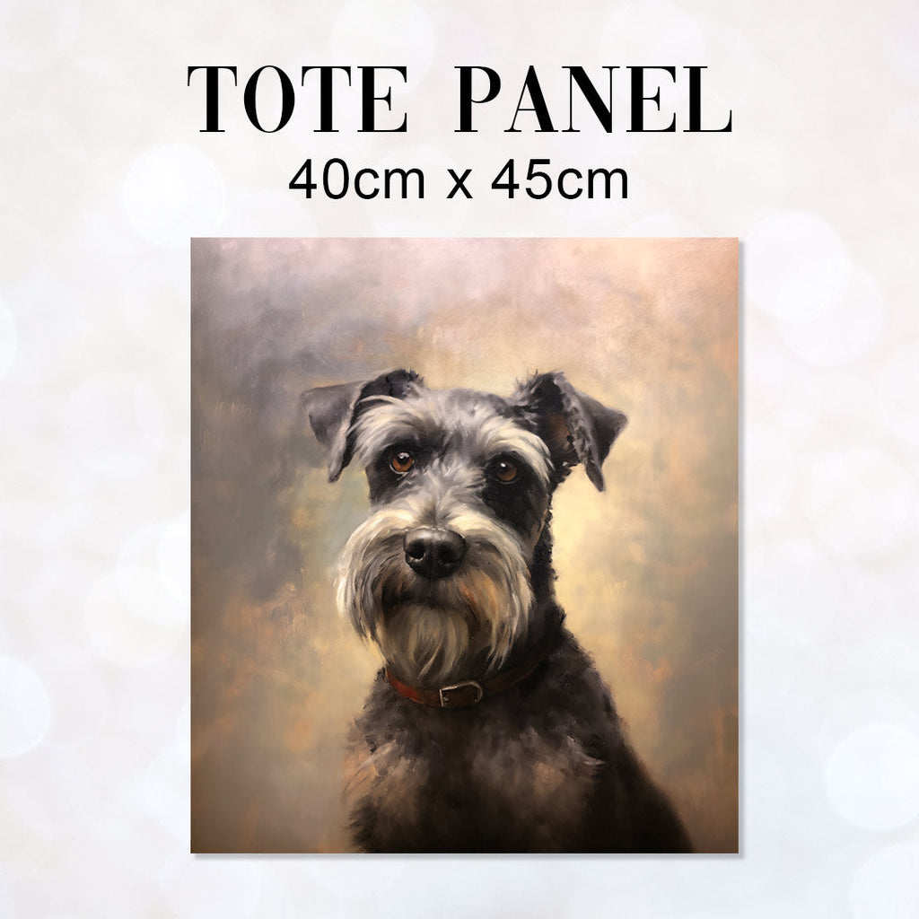 TOTE Grey Schnauzer Fabric Bag Panel