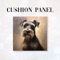 CUSHION Fabric Panel Grey Schnauzer