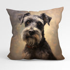CUSHION Fabric Panel Grey Schnauzer