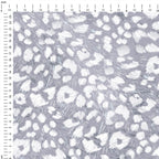 Grey Sketchy Leopard Fabric