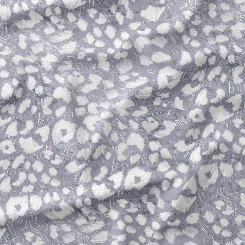 Grey Sketchy Leopard Fabric