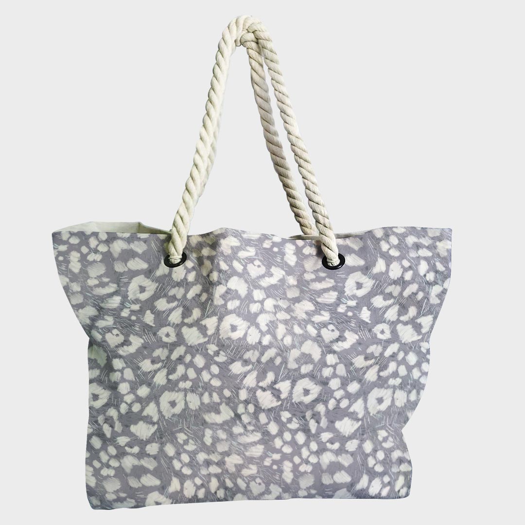 Grey Sketchy Leopard Fabric