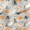 Grey Watercolour Halloween Fabric