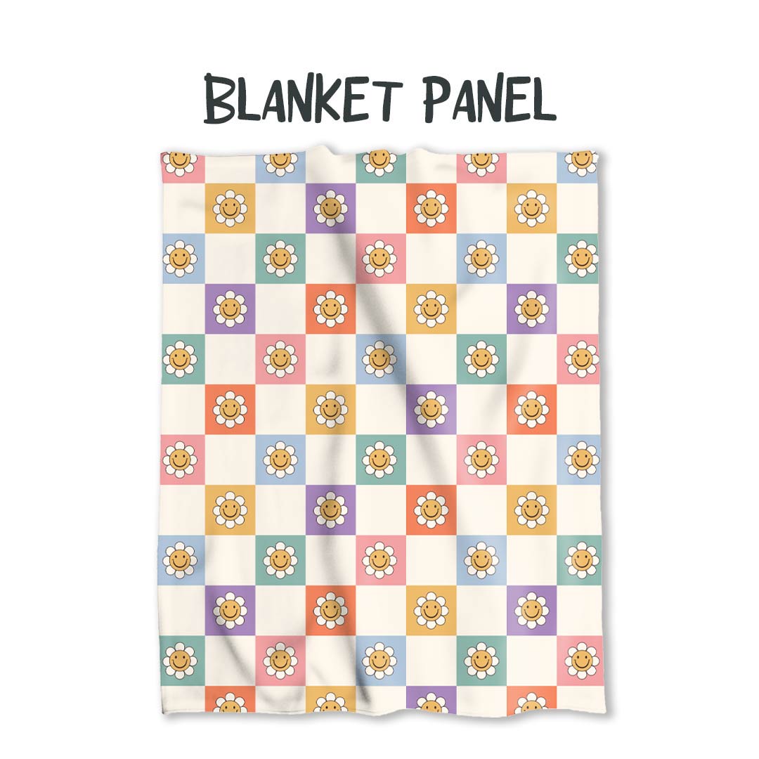 Groovy Flowers Fabric Blanket Panel BP-44