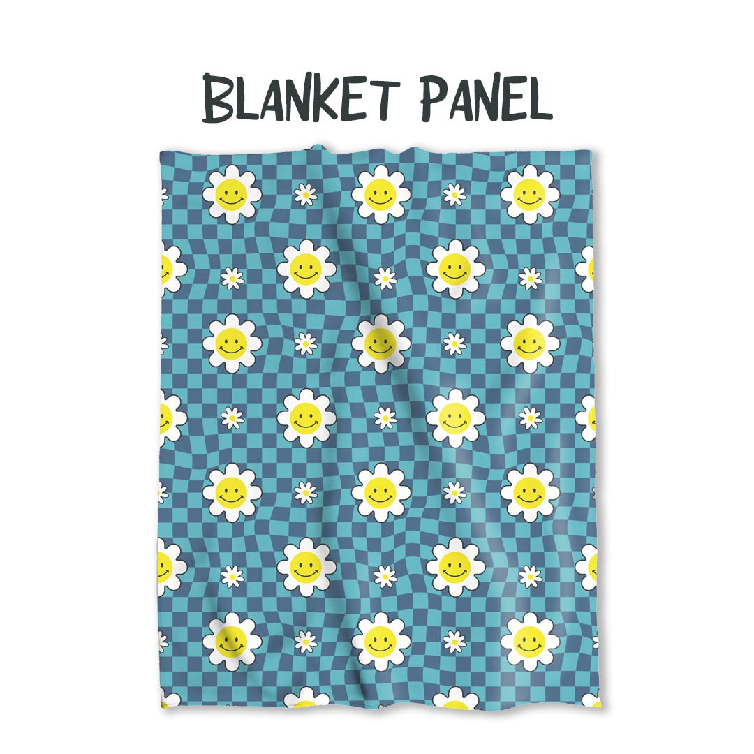 Groovy Daisies Fabric Blanket Panel BP-43