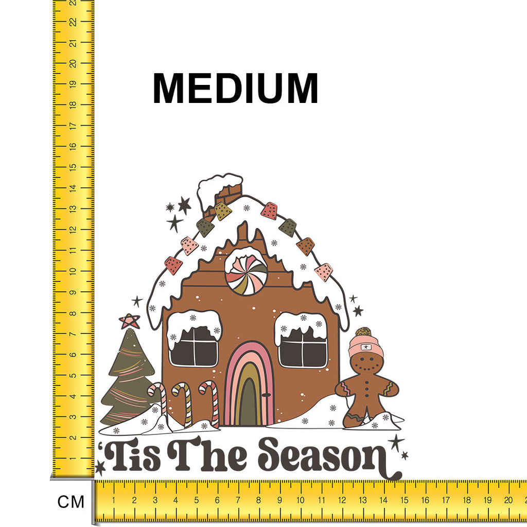 Groovy Gingerbread House Iron on Fabric Heat Transfer DTF-90