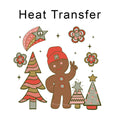 Groovy Gingerbread Man Iron on Fabric Heat Transfer DTF-95
