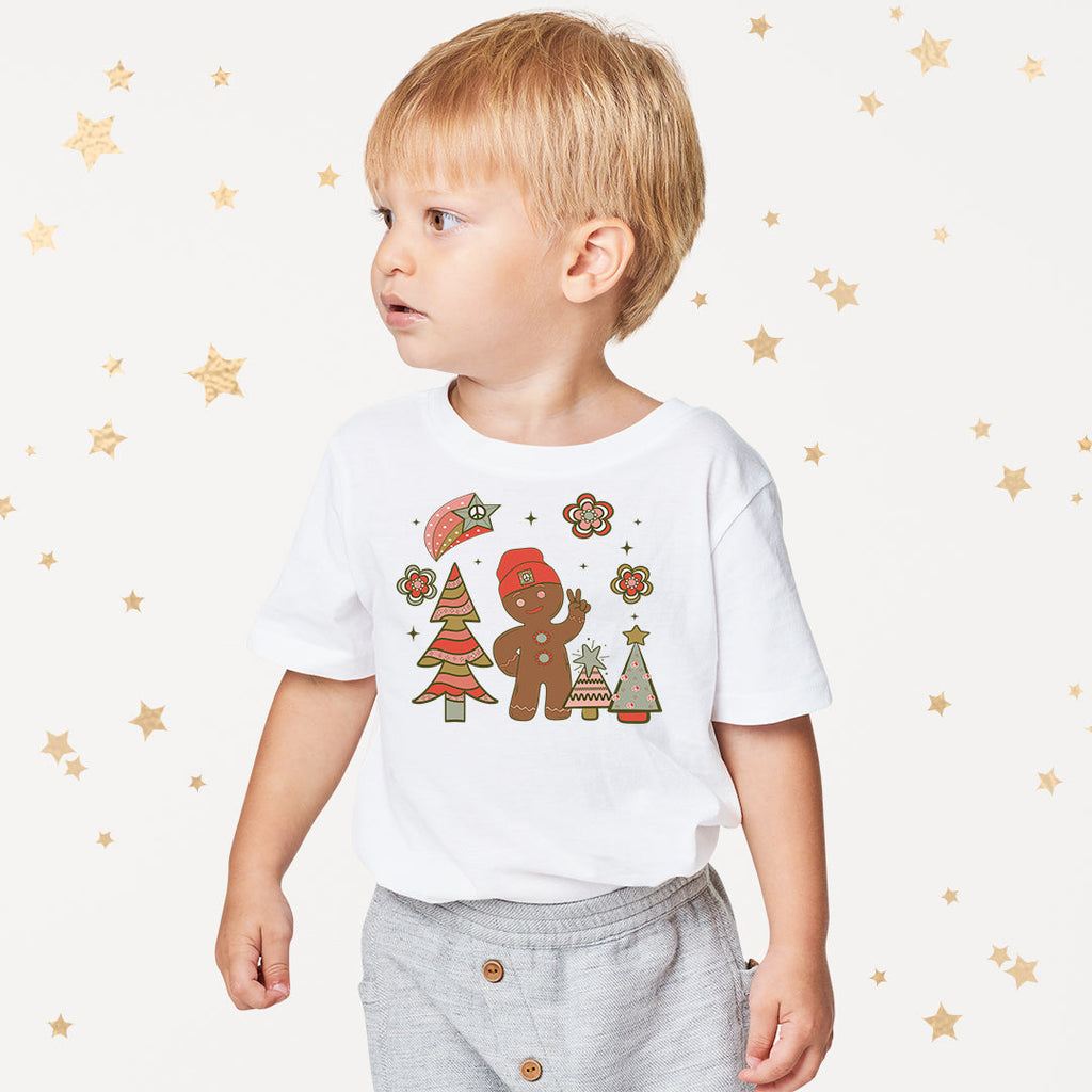 Groovy Gingerbread Man Iron on Fabric Heat Transfer DTF-95